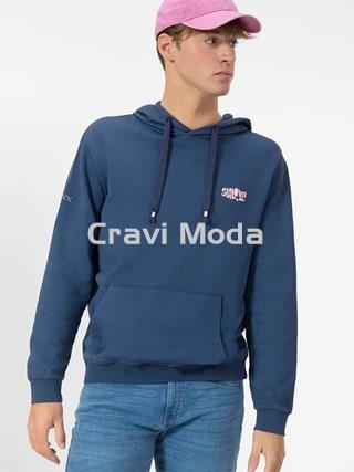 SUDADERA AZUL MARINO CON CAPUCHA - Imagen 1