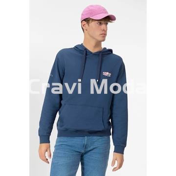 SUDADERA AZUL MARINO CON CAPUCHA - Imagen 1