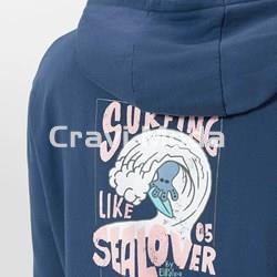 SUDADERA AZUL MARINO CON CAPUCHA - Imagen 2