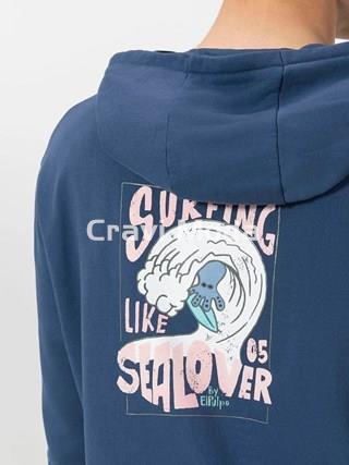 SUDADERA AZUL MARINO CON CAPUCHA - Imagen 2