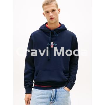 SUDADERA AZUL MARINO CON CAPUCHA - Imagen 1