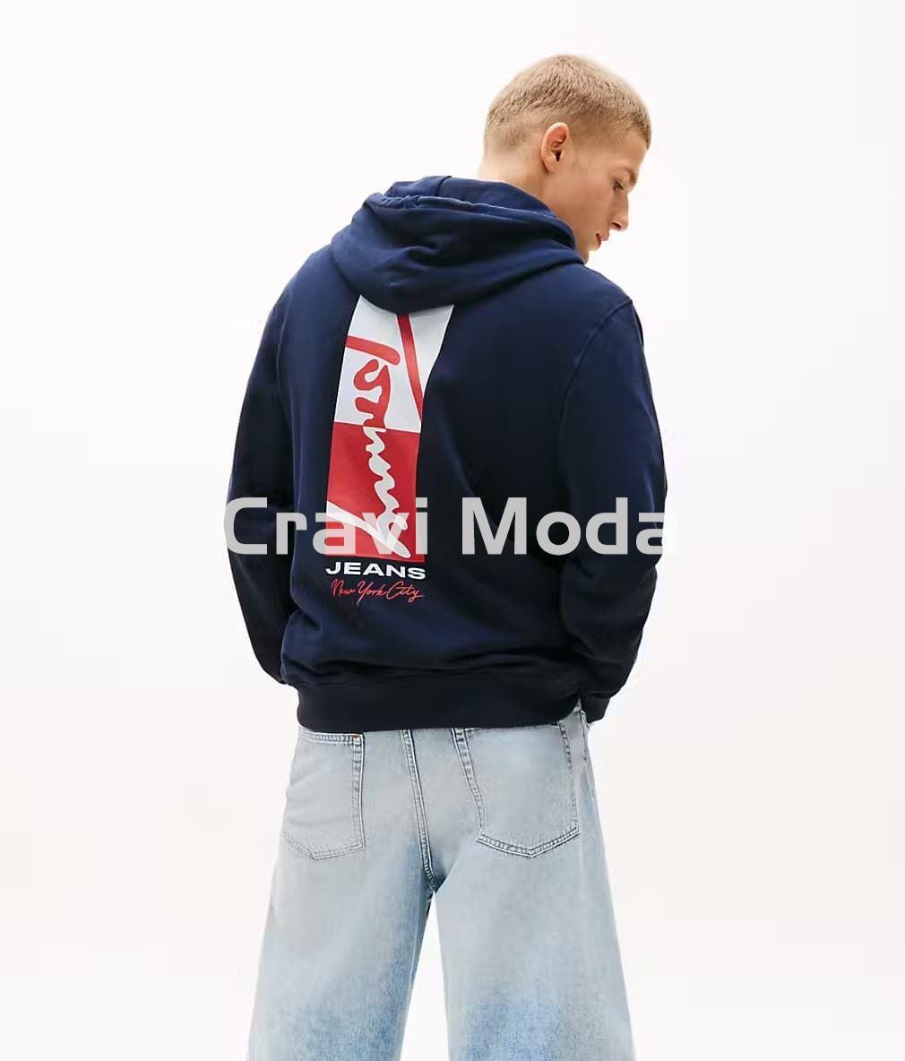 SUDADERA AZUL MARINO CON CAPUCHA - Imagen 2