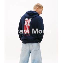 SUDADERA AZUL MARINO CON CAPUCHA - Imagen 2