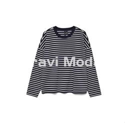 SUDADERA AZUL MARINO DE RALLAS - Imagen 1