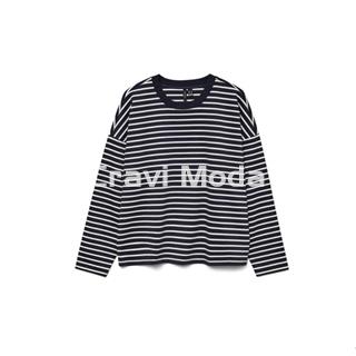SUDADERA AZUL MARINO DE RALLAS - Imagen 1