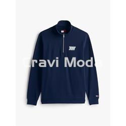 SUDADERA AZUL SIN CAPUCHA CON CREMALLERA - Imagen 1