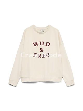 SUDADERA BEIS LETRAS BURDEOS - Imagen 1