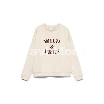 SUDADERA BEIS LETRAS BURDEOS - Imagen 1