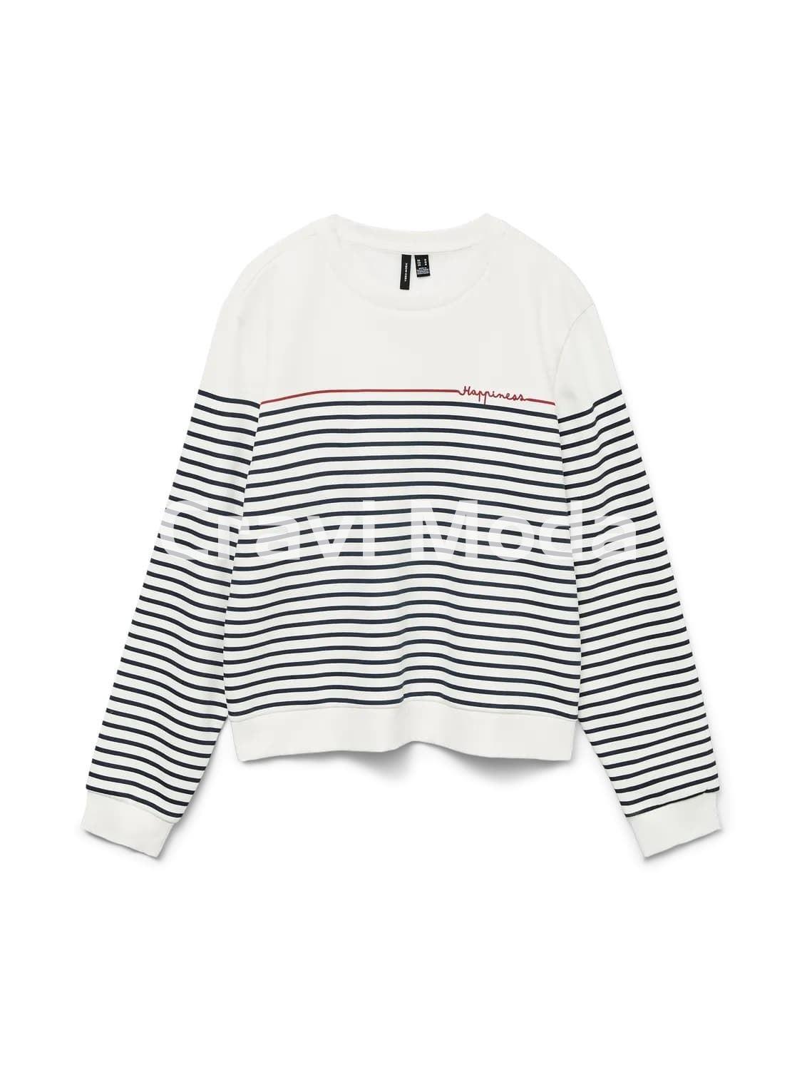 SUDADERA BLANCA DE RALLAS - Imagen 1