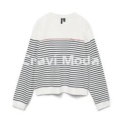 SUDADERA BLANCA DE RALLAS - Imagen 1