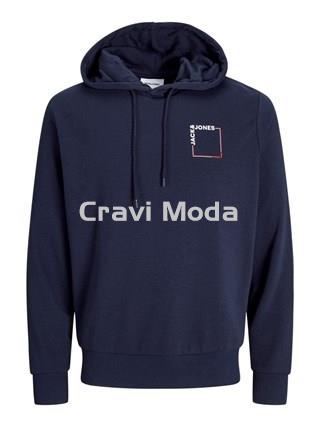 SUDADERA CON CAPUCHA AZUL MARINO - Imagen 1