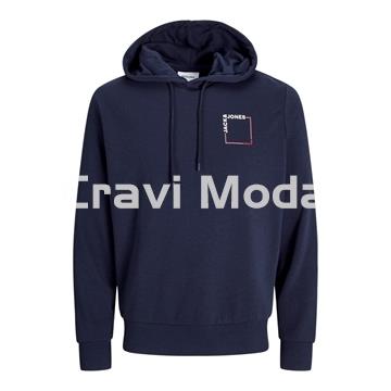 SUDADERA CON CAPUCHA AZUL MARINO - Imagen 1