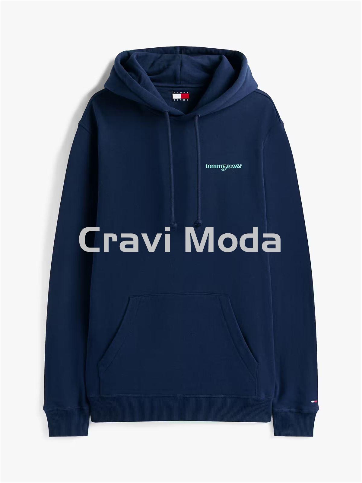 SUDADERA CON CAPUCHA AZUL MARINO - Imagen 1