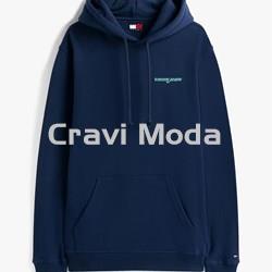 SUDADERA CON CAPUCHA AZUL MARINO - Imagen 1