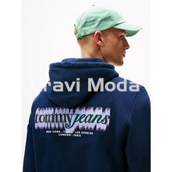 SUDADERA CON CAPUCHA AZUL MARINO - Imagen 2