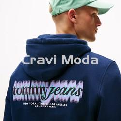 SUDADERA CON CAPUCHA AZUL MARINO - Imagen 2