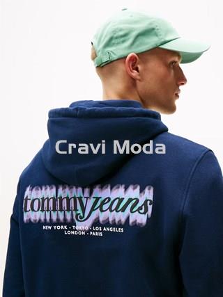 SUDADERA CON CAPUCHA AZUL MARINO - Imagen 2