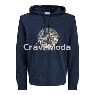 SUDADERA CON CAPUCHA AZUL MARINO - Imagen 1