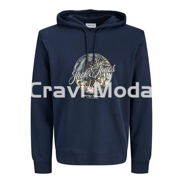 SUDADERA CON CAPUCHA AZUL MARINO - Imagen 1