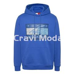 SUDADERA CON CAPUCHA AZUL - Imagen 1