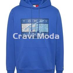 SUDADERA CON CAPUCHA AZUL - Imagen 1