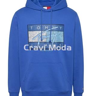 SUDADERA CON CAPUCHA AZUL - Imagen 1