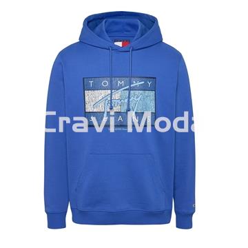 SUDADERA CON CAPUCHA AZUL - Imagen 1