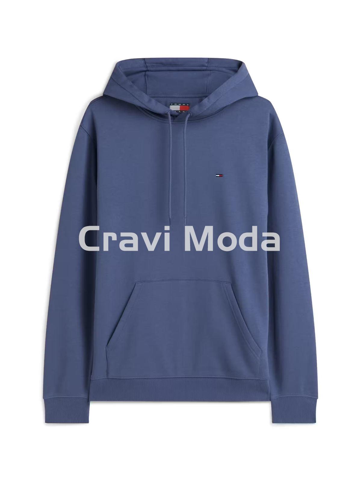 SUDADERA CON CAPUCHA AZUL - Imagen 1