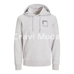 SUDADERA CON CAPUCHA GRIS - Imagen 1
