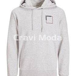 SUDADERA CON CAPUCHA GRIS - Imagen 1