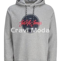 SUDADERA CON CAPUCHA GRIS - Imagen 1