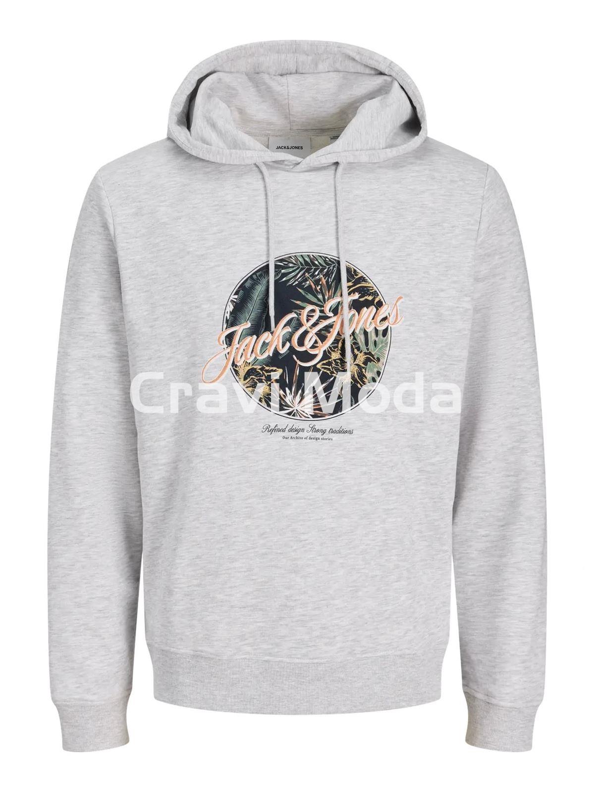 SUDADERA CON CAPUCHA GRIS - Imagen 1
