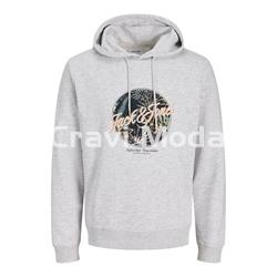 SUDADERA CON CAPUCHA GRIS - Imagen 1