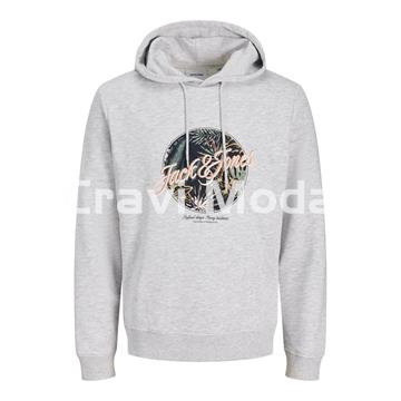 SUDADERA CON CAPUCHA GRIS - Imagen 1