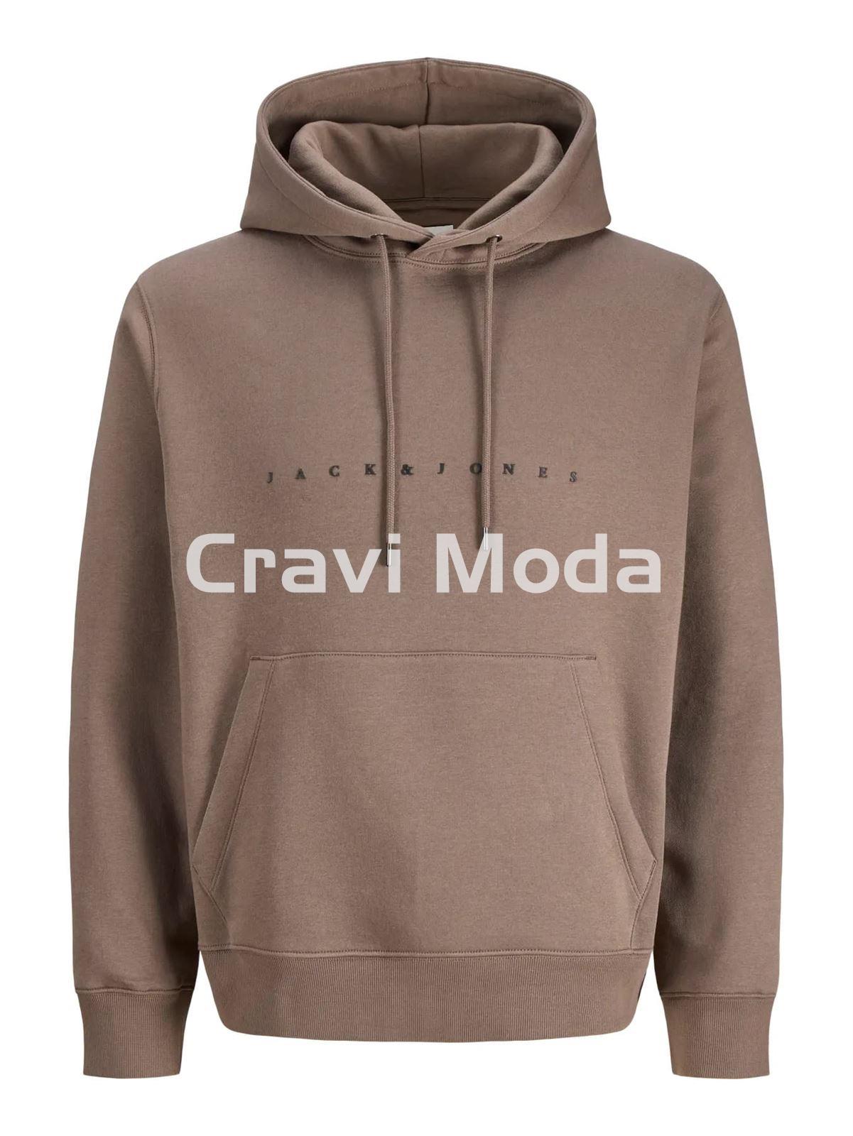 SUDADERA CON CAPUCHA MARRÓN - Imagen 1
