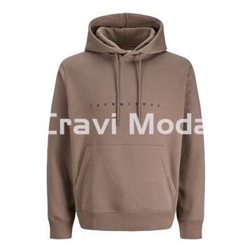 SUDADERA CON CAPUCHA MARRÓN - Imagen 1