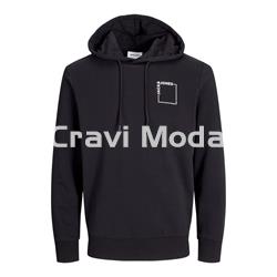 SUDADERA CON CAPUCHA NEGRA - Imagen 1