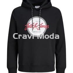 SUDADERA CON CAPUCHA NEGRA - Imagen 1