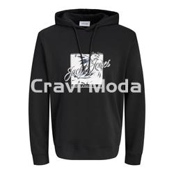 SUDADERA CON CAPUCHA NEGRA - Imagen 1