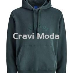 SUDADERA CON CAPUCHA VERDE - Imagen 1