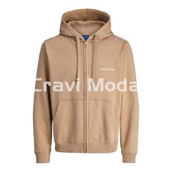 SUDADERA DE CREMALLERA CREMA - Imagen 1
