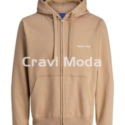 SUDADERA DE CREMALLERA CREMA - Imagen 1