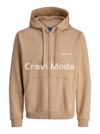 SUDADERA DE CREMALLERA CREMA - Imagen 1