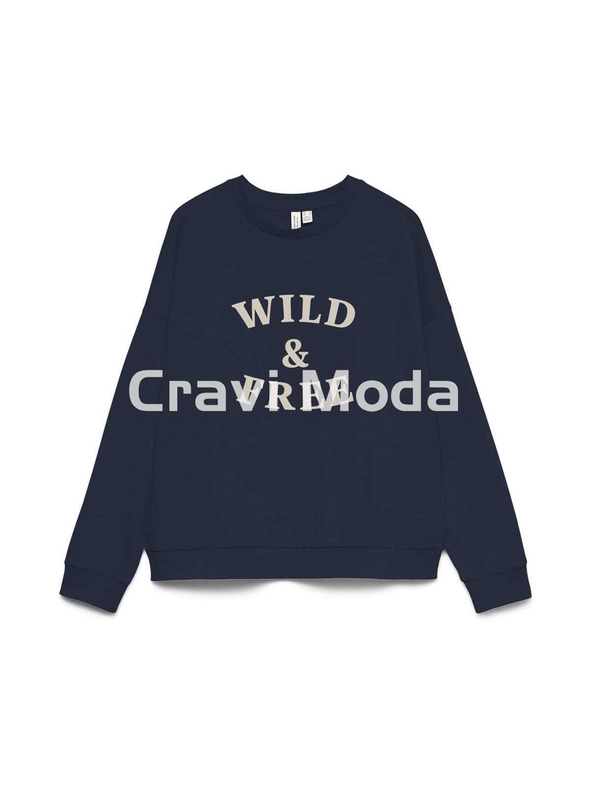 SUDADERA MARINO LETRAS BEIS - Imagen 1