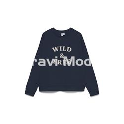 SUDADERA MARINO LETRAS BEIS - Imagen 1