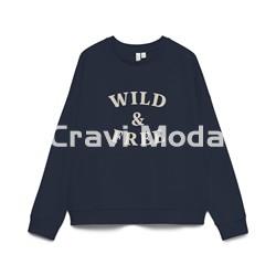 SUDADERA MARINO LETRAS BEIS - Imagen 1