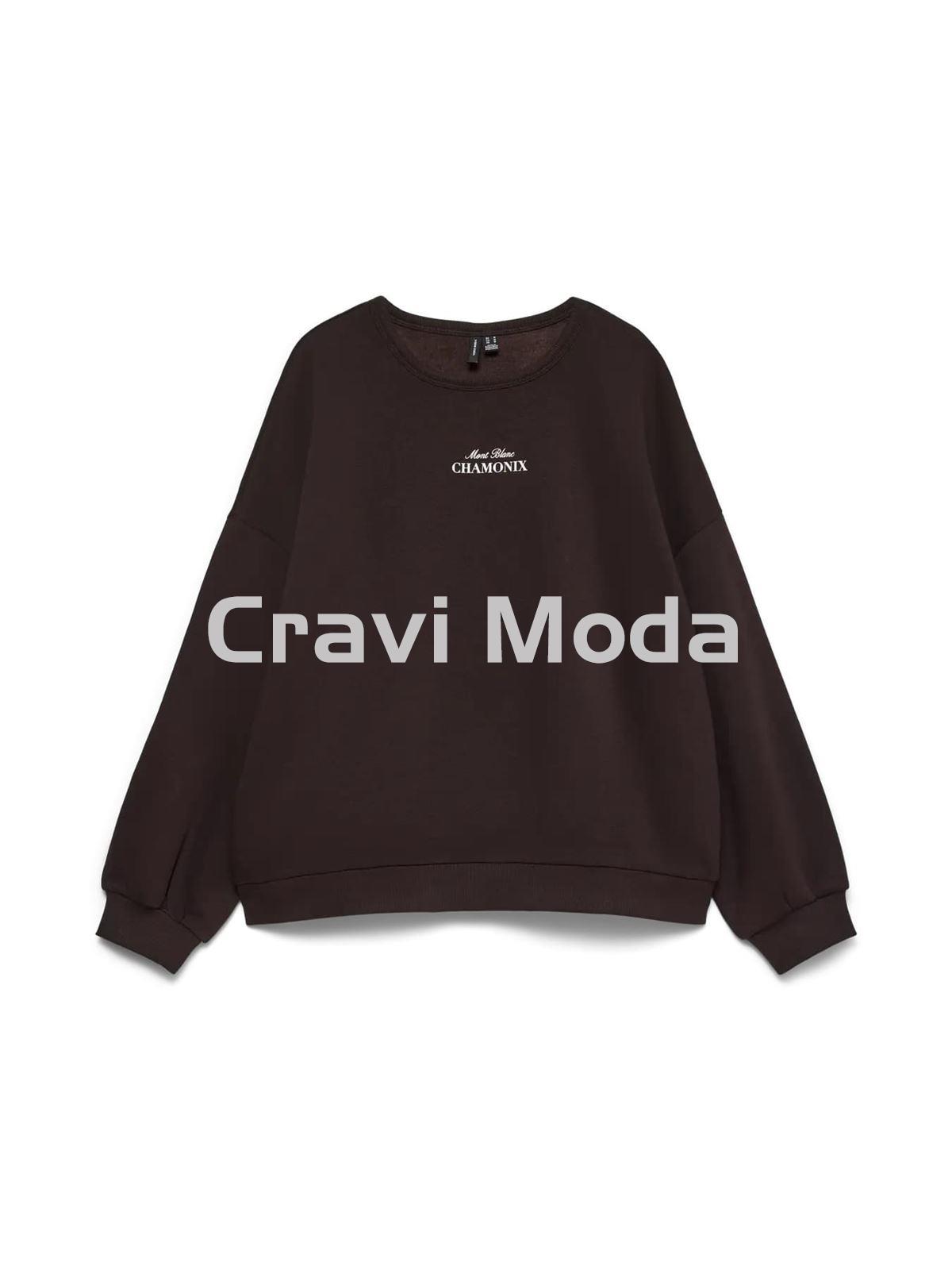 SUDADERA MARRÓN CHOCOLATE - Imagen 1