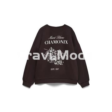 SUDADERA MARRÓN CHOCOLATE - Imagen 2