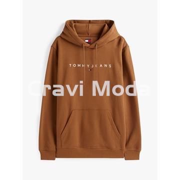 SUDADERA MARRÓN CON CAPUCHA - Imagen 1