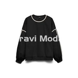 SUDADERA NEGRA CON CINTA BEIS - Imagen 1